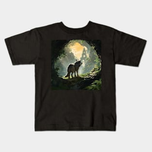 Twilight Sentinel - Wolf's Ancient Watch Kids T-Shirt